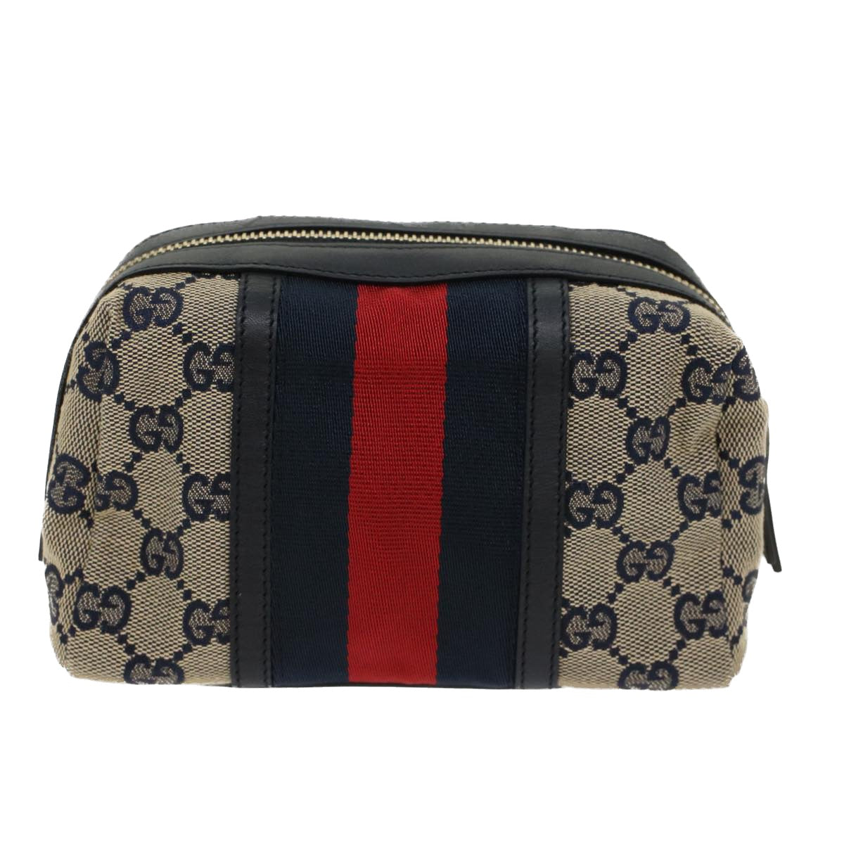 Pochette Trousse maquillage Seconde main Gucci Bleue marine