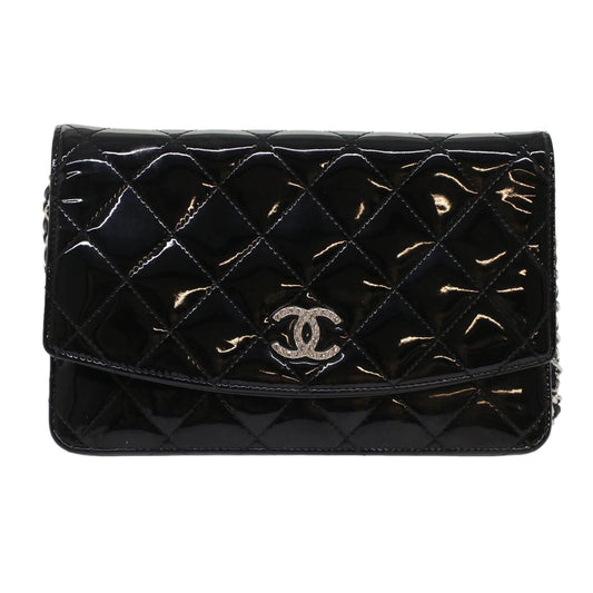 Sac Seconde main Chanel modèle Wallet On Chain Vernis Noir