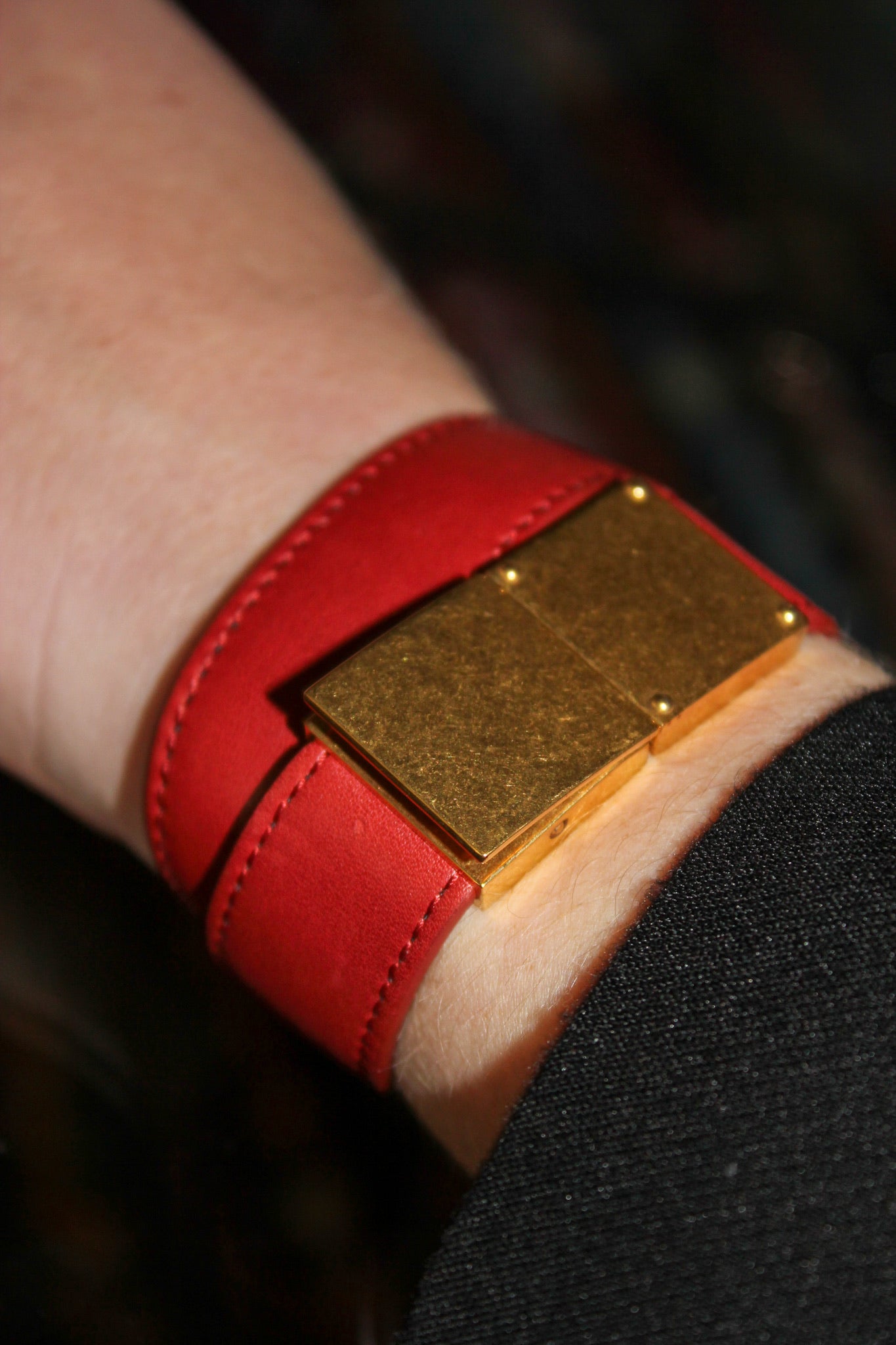 Bracelet de Seconde main Celine en Cuir Rouge